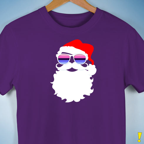 Santa’s Omnisexual Pride Flag Shades Premium Unisex T-Shirt - Purple